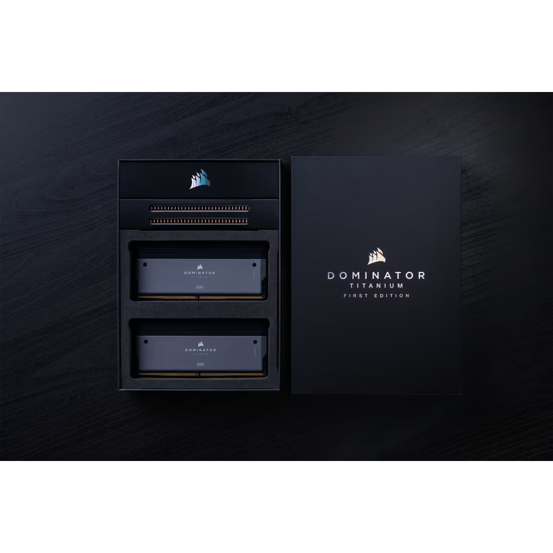 CORSAIR DOMINATOR TITANIUM RGB 64GB (2x32GB) DDR5 RAM 6000MT/s CL30 Memory Kit — Grey