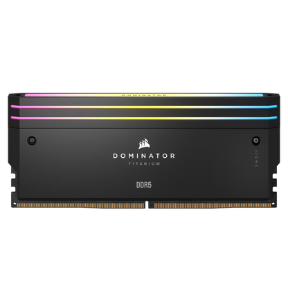 CORSAIR DOMINATOR TITANIUM RGB 32GB (2x16GB) DDR5 RAM 7200MT/s CL34 Memory Kit — Black