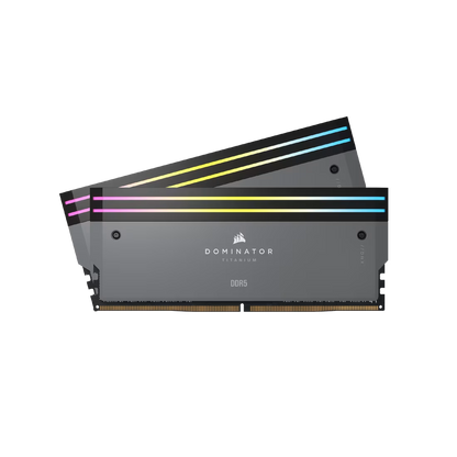 CORSAIR DOMINATOR TITANIUM RGB 64GB (2x32GB) DDR5 RAM 6000MT/s CL30 Memory Kit — Grey