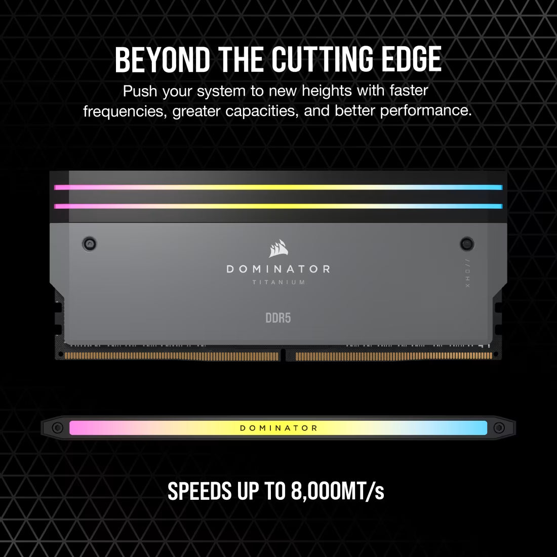 CORSAIR DOMINATOR TITANIUM RGB 64GB (2x32GB) DDR5 RAM 6000MT/s CL30 Memory Kit — Grey