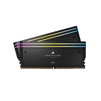 CORSAIR DOMINATOR TITANIUM RGB 32GB (2x16GB) DDR5 RAM 7200MT/s CL34 Memory Kit — Black