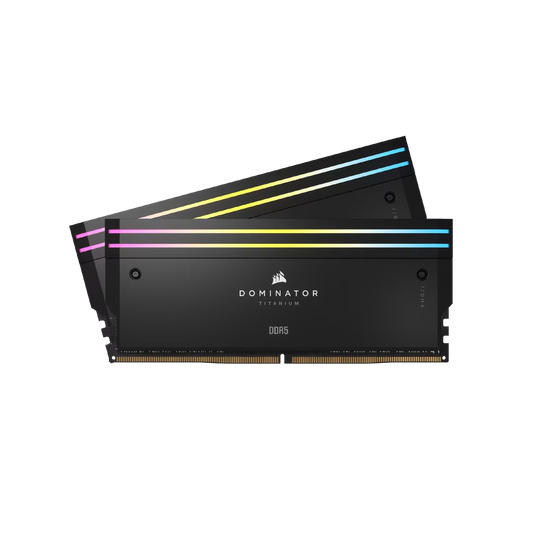 CORSAIR DOMINATOR TITANIUM RGB 32GB (2x16GB) DDR5 RAM 7200MT/s CL34 Memory Kit — Black
