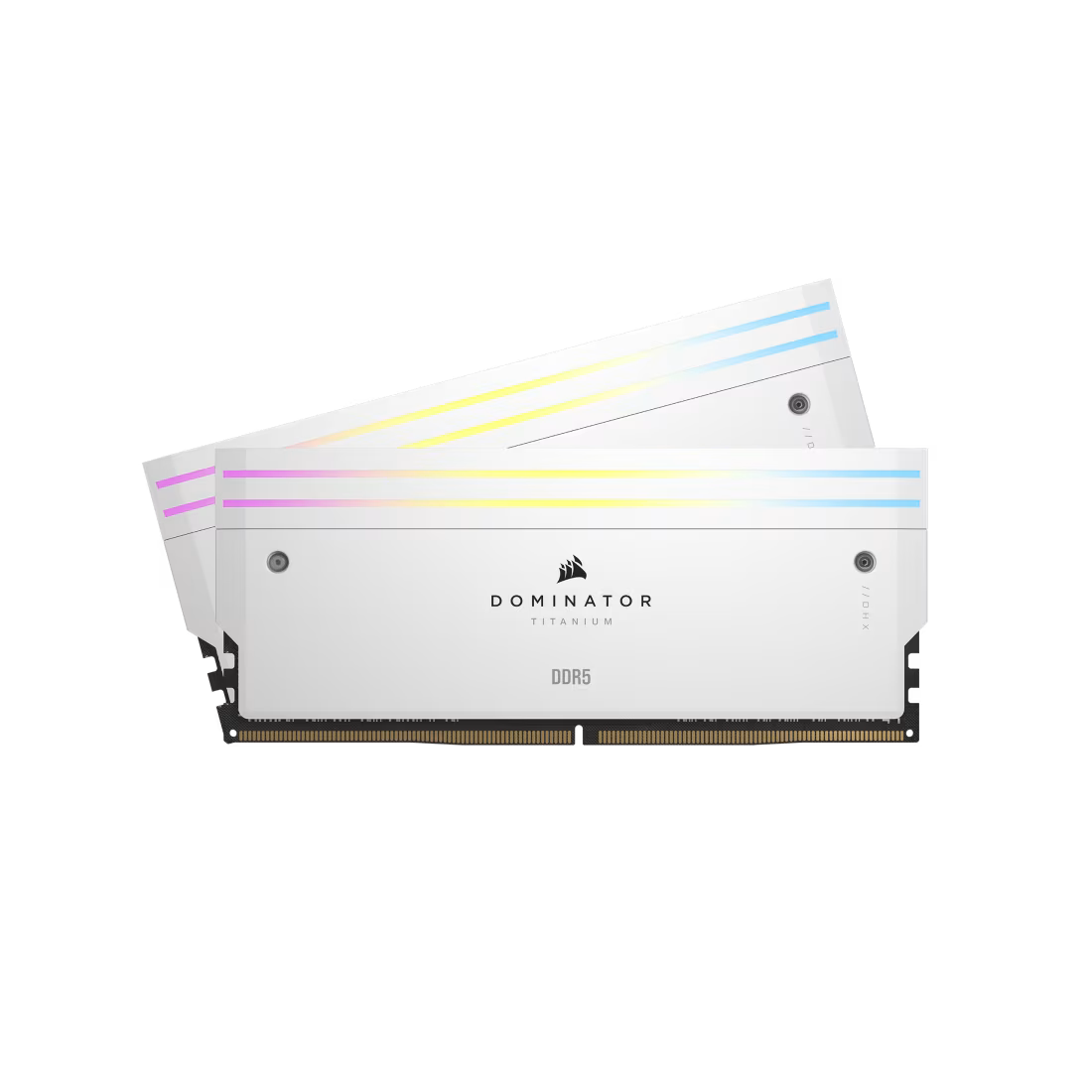 CORSAIR DOMINATOR TITANIUM RGB 48GB (2x24GB) DDR5 RAM 7200MT/s CL36 Memory Kit — White
