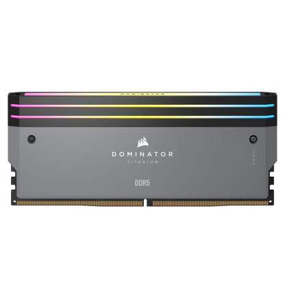 CORSAIR DOMINATOR TITANIUM RGB 64GB (2x32GB) DDR5 RAM 6000MT/s CL30 Memory Kit — Grey