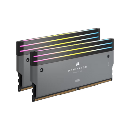 CORSAIR DOMINATOR TITANIUM RGB 64GB (2x32GB) DDR5 RAM 6000MT/s CL30 Memory Kit — Grey