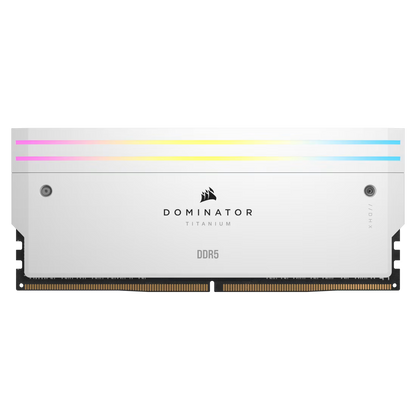 CORSAIR DOMINATOR TITANIUM RGB 48GB (2x24GB) DDR5 RAM 7200MT/s CL36 Memory Kit — White