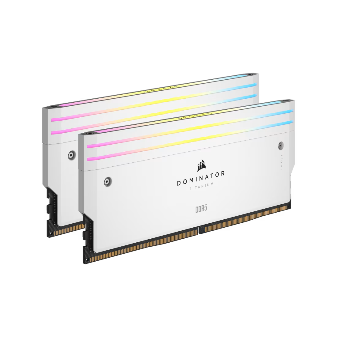 CORSAIR DOMINATOR TITANIUM RGB 48GB (2x24GB) DDR5 RAM 7200MT/s CL36 Memory Kit — White