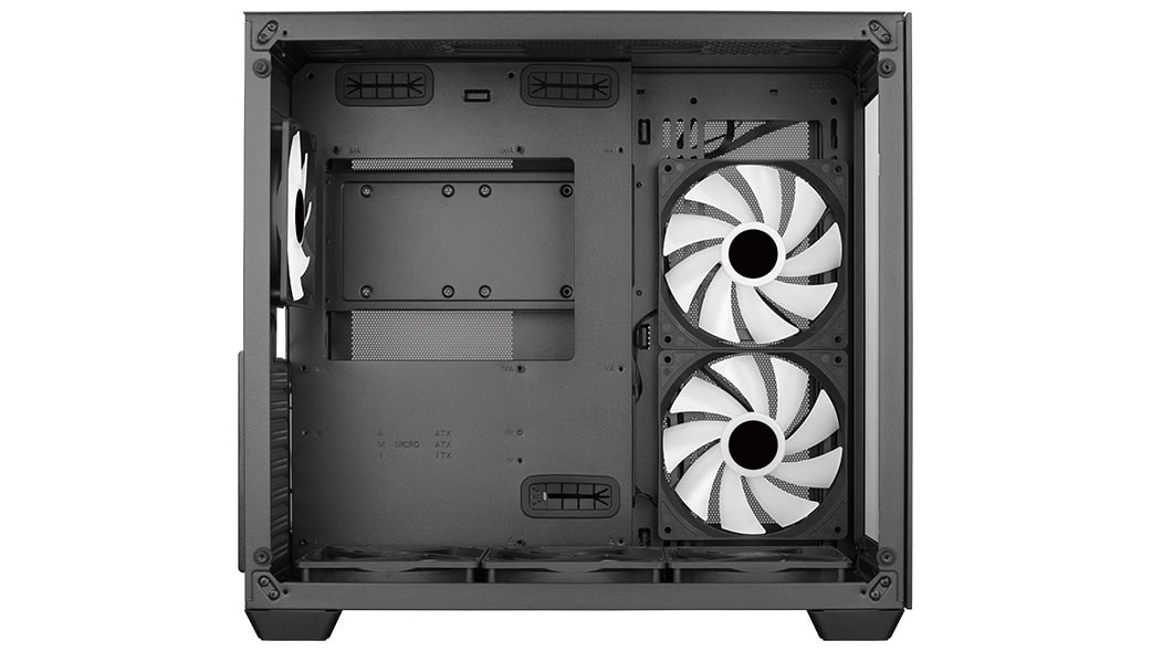 AeroCool Dryft ARGB Stylish w/ Panoramic View ATX Mid Tower Tempered Glass Gaming Case w/ 6 ARGB fans + 7-Port Fan PWM ARGB Hub