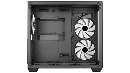 AeroCool Dryft ARGB Stylish w/ Panoramic View ATX Mid Tower Tempered Glass Gaming Case w/ 6 ARGB fans + 7-Port Fan PWM ARGB Hub