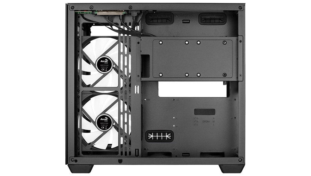 AeroCool Dryft ARGB Stylish w/ Panoramic View ATX Mid Tower Tempered Glass Gaming Case w/ 6 ARGB fans + 7-Port Fan PWM ARGB Hub