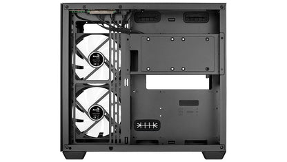 AeroCool Dryft ARGB Stylish w/ Panoramic View ATX Mid Tower Tempered Glass Gaming Case w/ 6 ARGB fans + 7-Port Fan PWM ARGB Hub