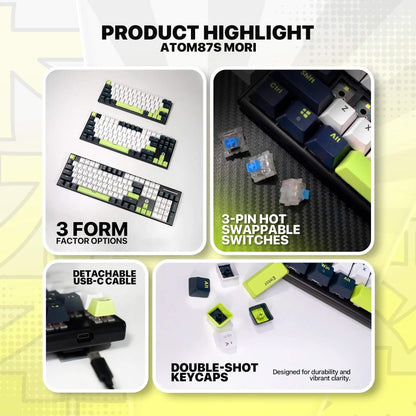 FANTECH ATOM87S MK877S Mechanical Gaming Keyboard MORI EDITION Blue Switch