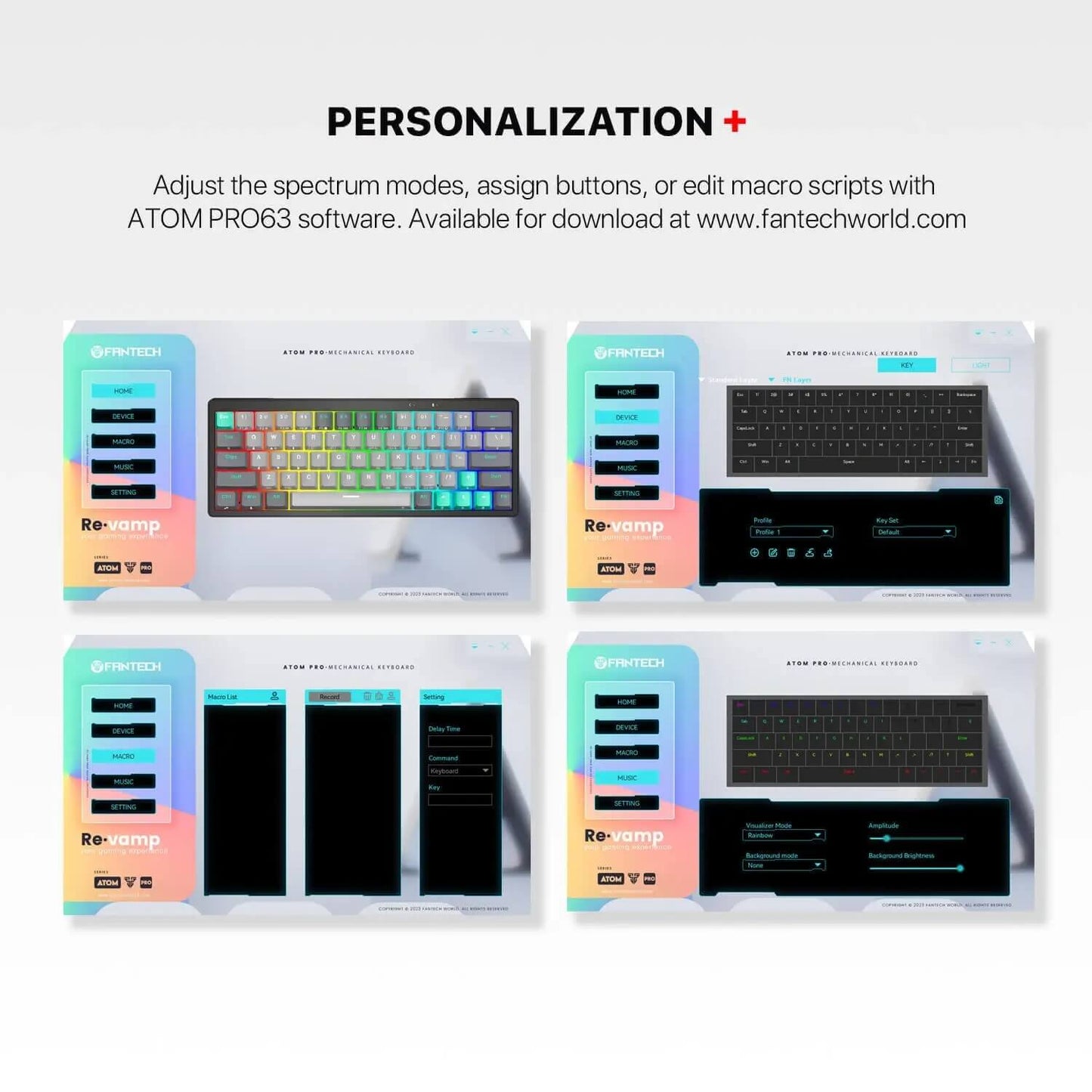 FANTECH ATOM PRO63 MK912 MECHANICAL GAMING KEYBOARD STELLAR EDITION MERCURY BLUE SWITCH