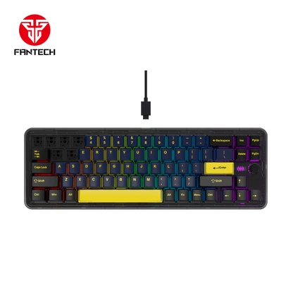 FANTECH MAXFIT70 MK911 Wireless 65% Mechinical Gaming Keyboard Grand Coblat  Milky Brown Switch