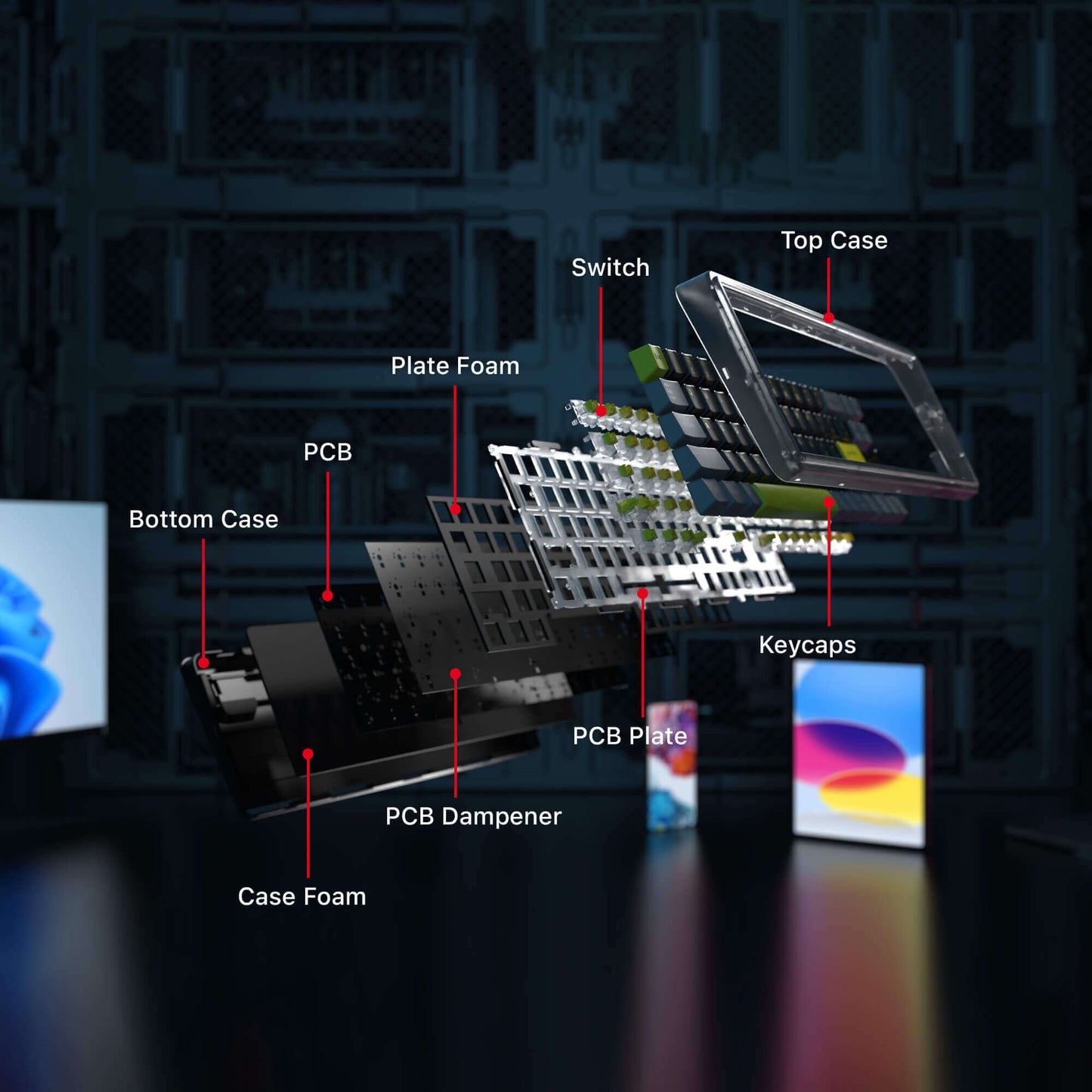 FANTECH MAXFIT70 MK911 Wireless 65% Mechinical Gaming Keyboard Grand Coblat  Milky Brown Switch