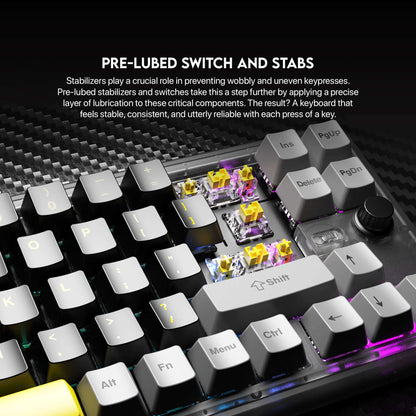 FANTECH MAXFIT70 MK911 Wireless 65% Mechinical Gaming Keyboard Grand Coblat  Milky Brown Switch