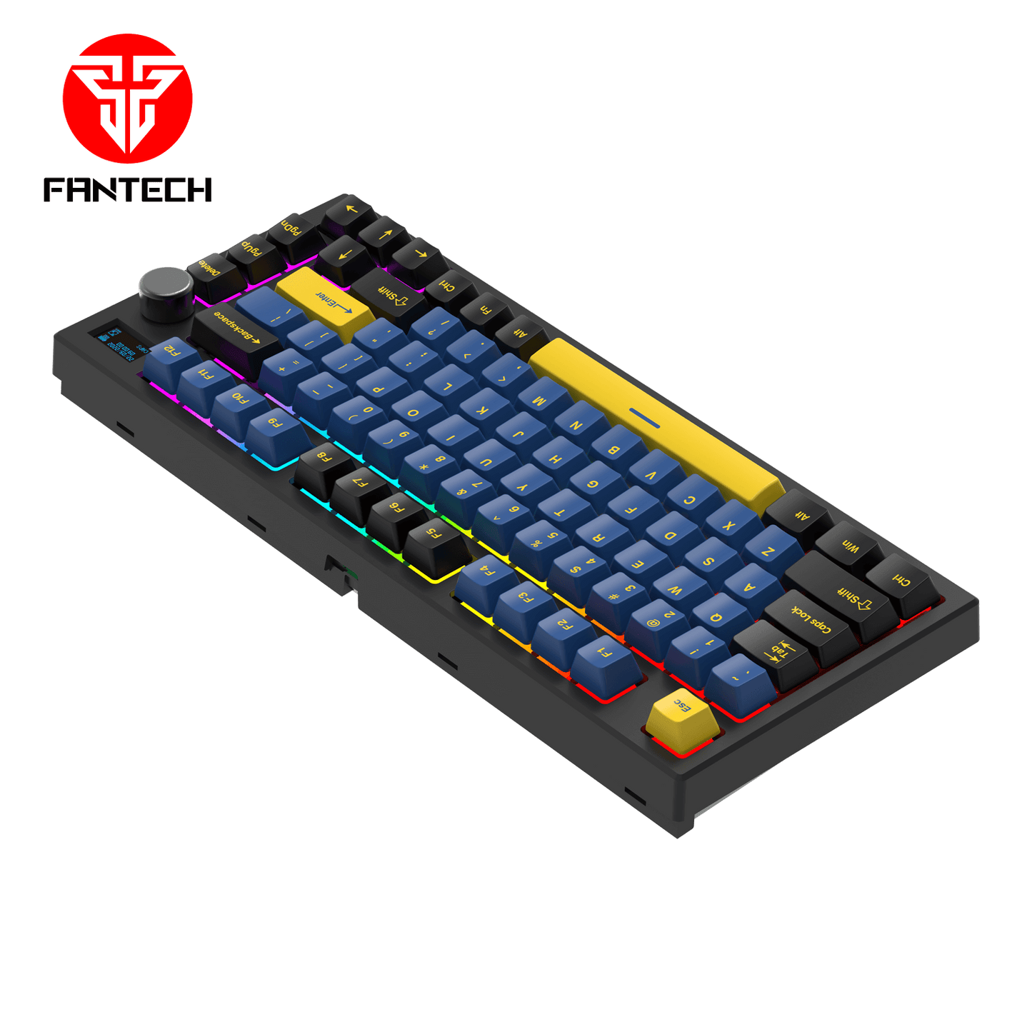 FANTECH MAXFIT81 MK910 VIBE EDITION GRAND COBALT RGB Modular Mechanical Gaming Keyboard Milky Switch