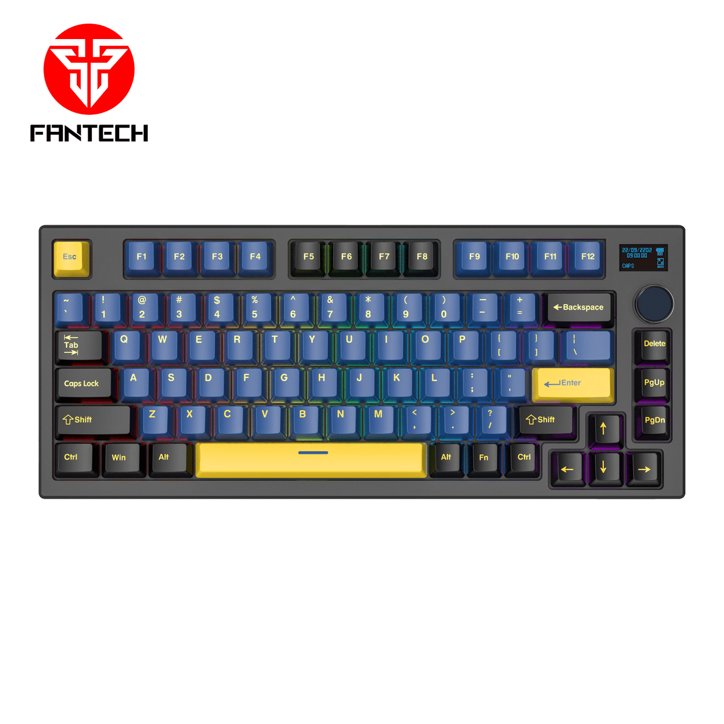 FANTECH MAXFIT81 MK910 VIBE EDITION GRAND COBALT RGB Modular Mechanical Gaming Keyboard Milky Switch