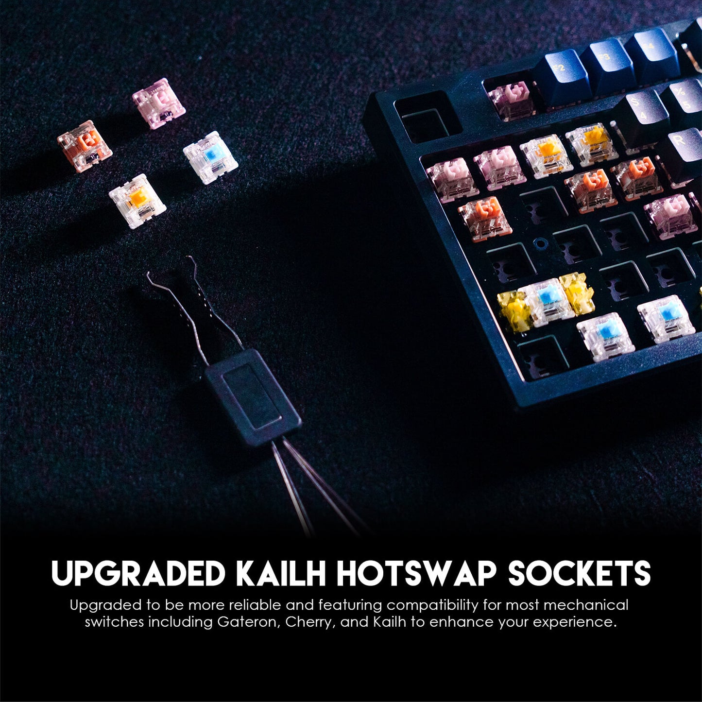 FANTECH MAXFIT81 MK910 VIBE EDITION GRAND COBALT RGB Modular Mechanical Gaming Keyboard Milky Switch