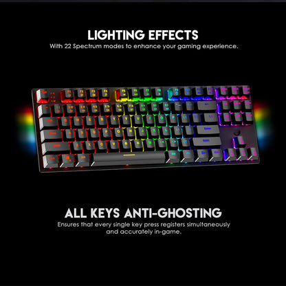 FANTECH MAXFIT87 MK856 RGB Mechanical Keyboard Blue Switch