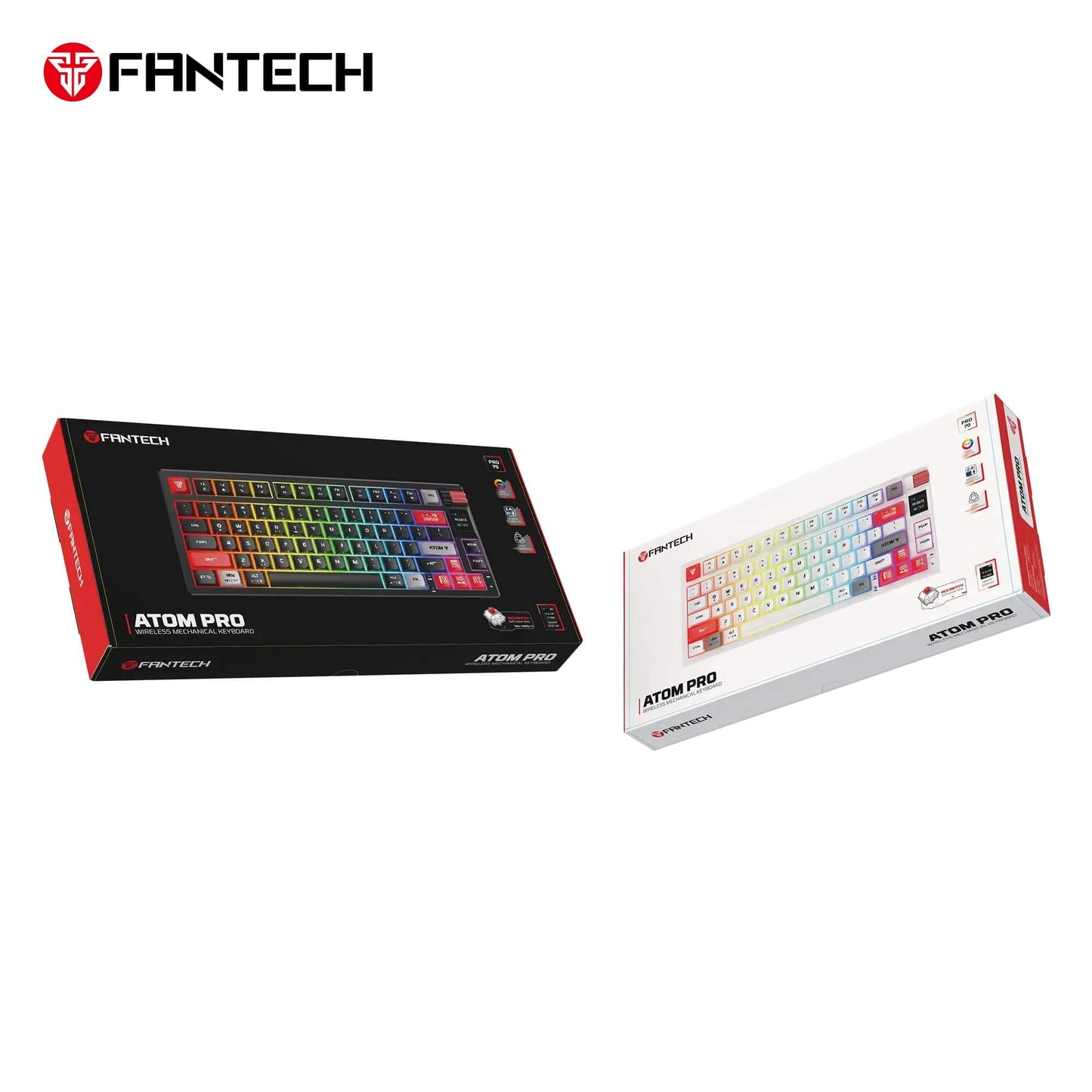 FANTECH MK917 ATOM PRO79 WIRELESS MECHANICAL GAMING KEYBOARD BLACK RED SWITCH