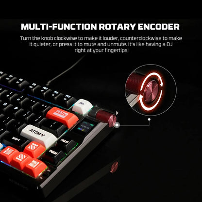 FANTECH MK917 ATOM PRO79 WIRELESS MECHANICAL GAMING KEYBOARD WHITE RED SWITCH