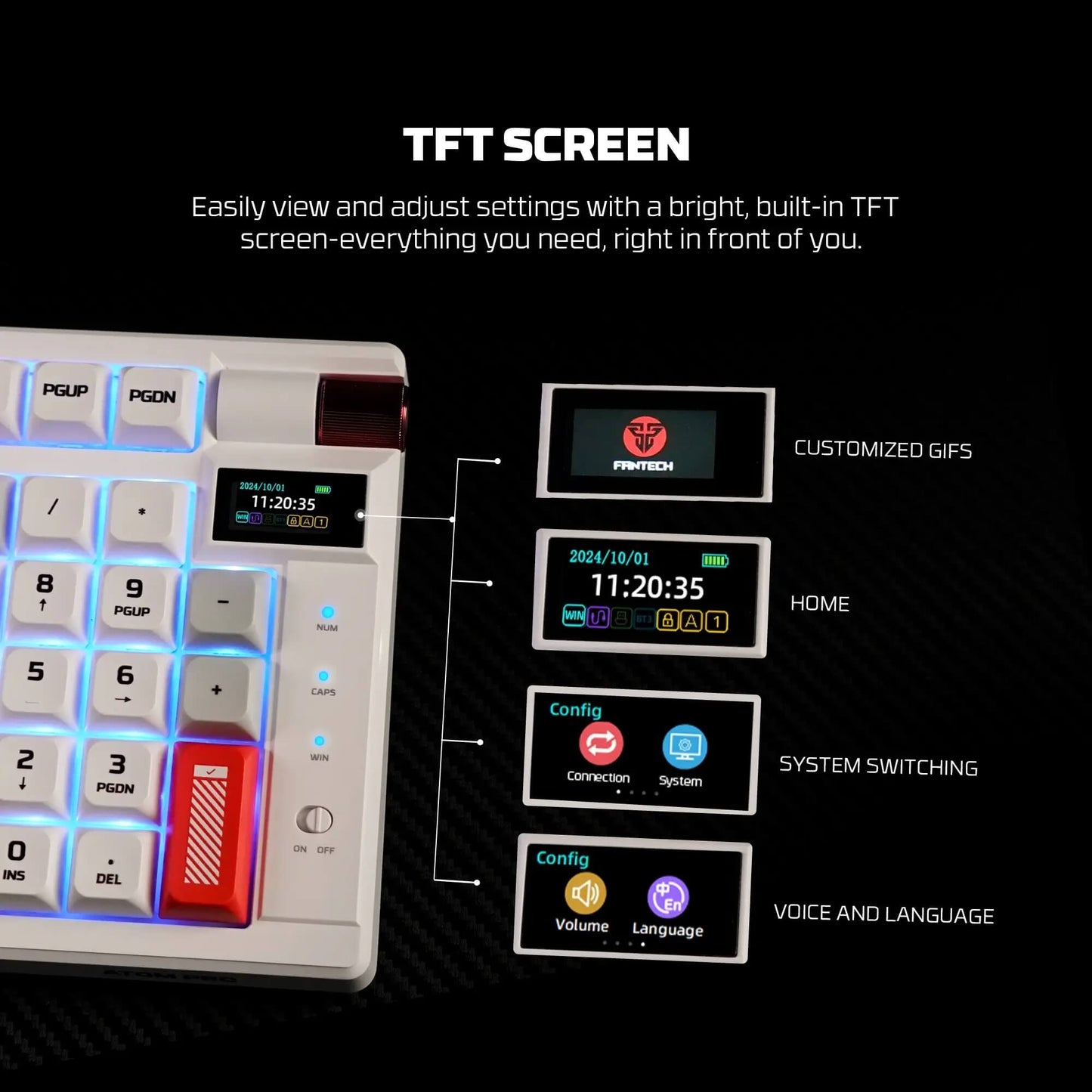 FANTECH MK918 ATOM PRO97 Wireless Mechanical Keyboard White