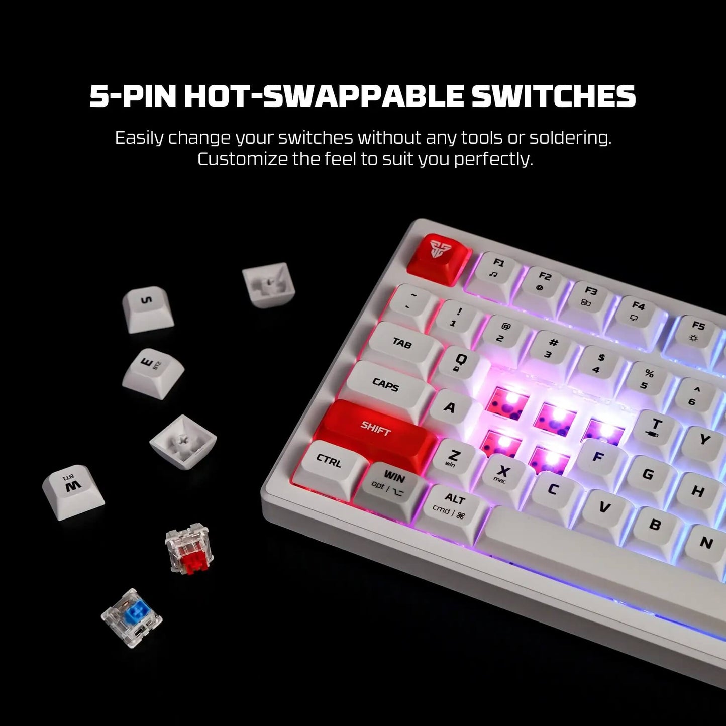 FANTECH MK918 ATOM PRO97 Wireless Mechanical Keyboard White