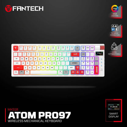 FANTECH MK918 ATOM PRO97 Wireless Mechanical Keyboard White