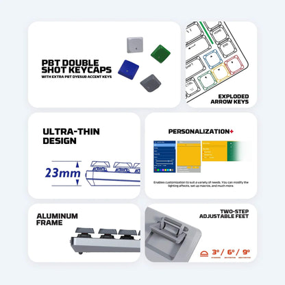 FANTECH SUPER MAXFIT AIR99 MK916 95% LOW Profile Wireless Mechanical Keyboard