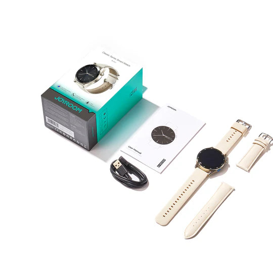 JOYROOM JR-FC2 Classic Waterproof IP68 Classic Series Smart Watch (Make/Answer Call) With Leather Straps