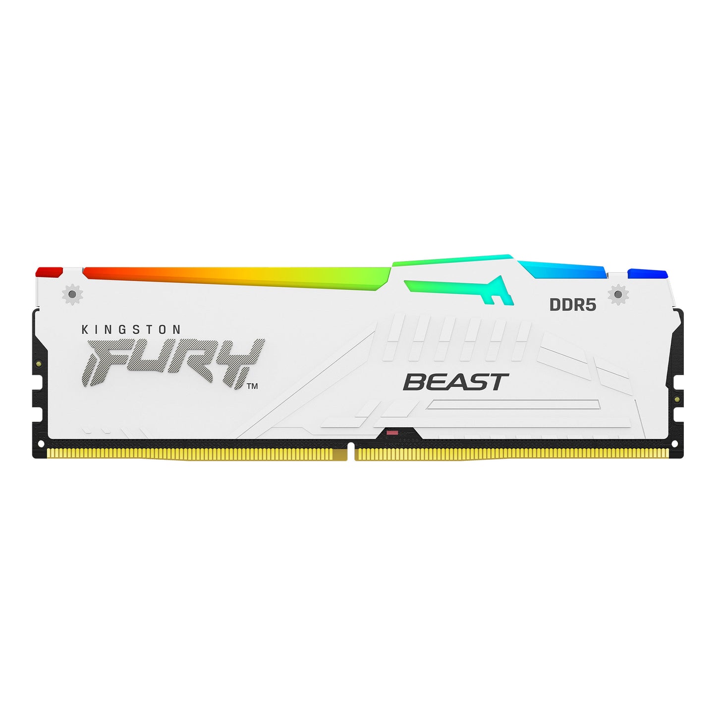 KingSton Fury Beast RGB Single 32GB DDR5 6000MT/s-CL30 Desktop Memory (White)