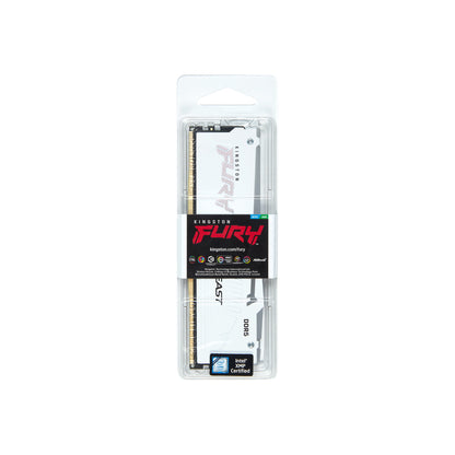 KingSton Fury Beast RGB Single 32GB DDR5 6000MT/s-CL30 Desktop Memory (White)