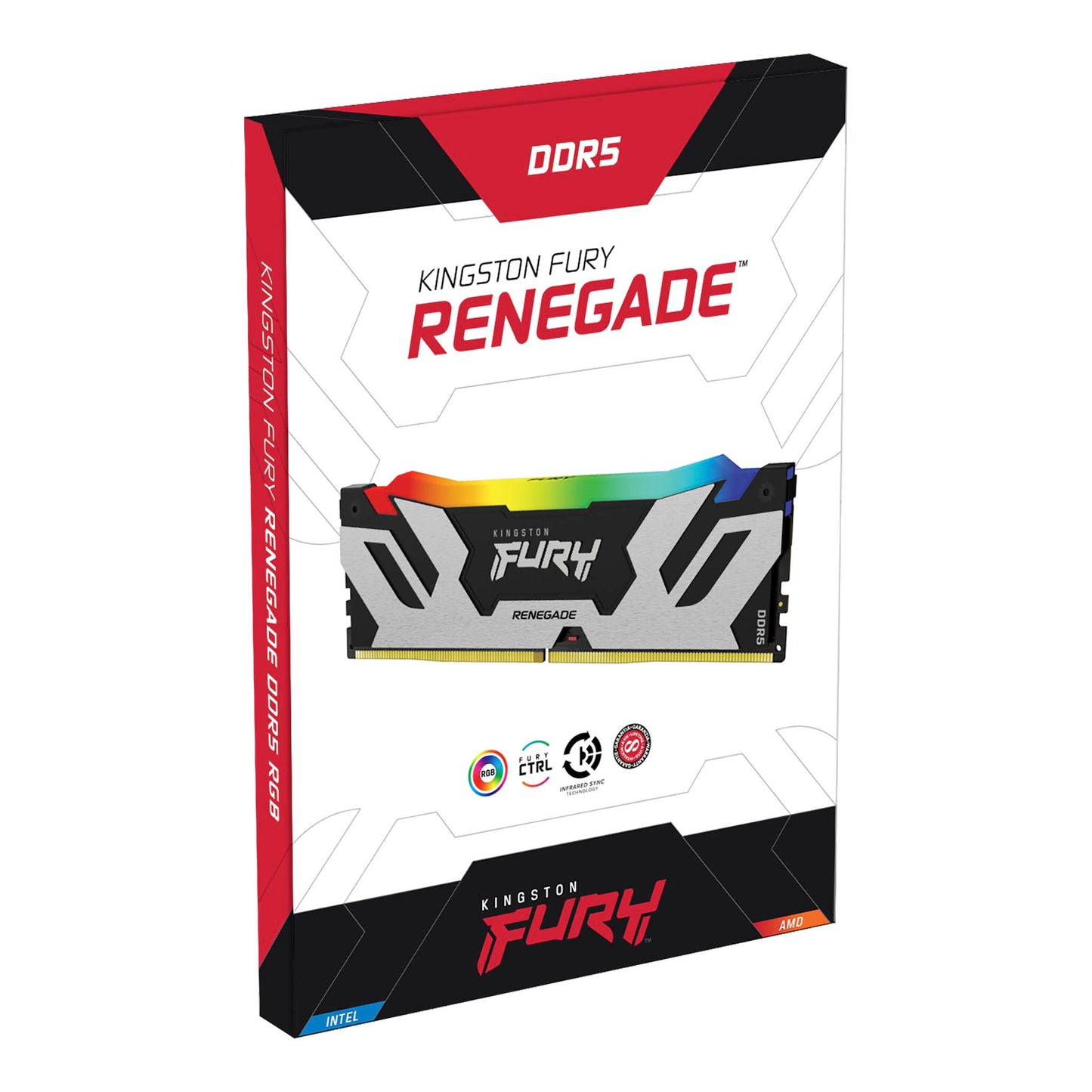 KingSton Fury Renegade RGB 32GB (2x16GB) DDR5 8000MT/s-CL38 Desktop Memory (Black/Silver)
