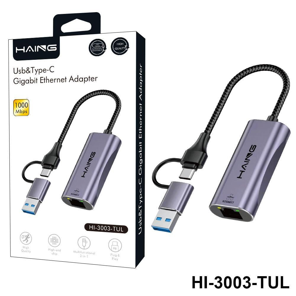 HAING HI-3003-TUL USB Type-C Gigabit Ethernet Adapter
