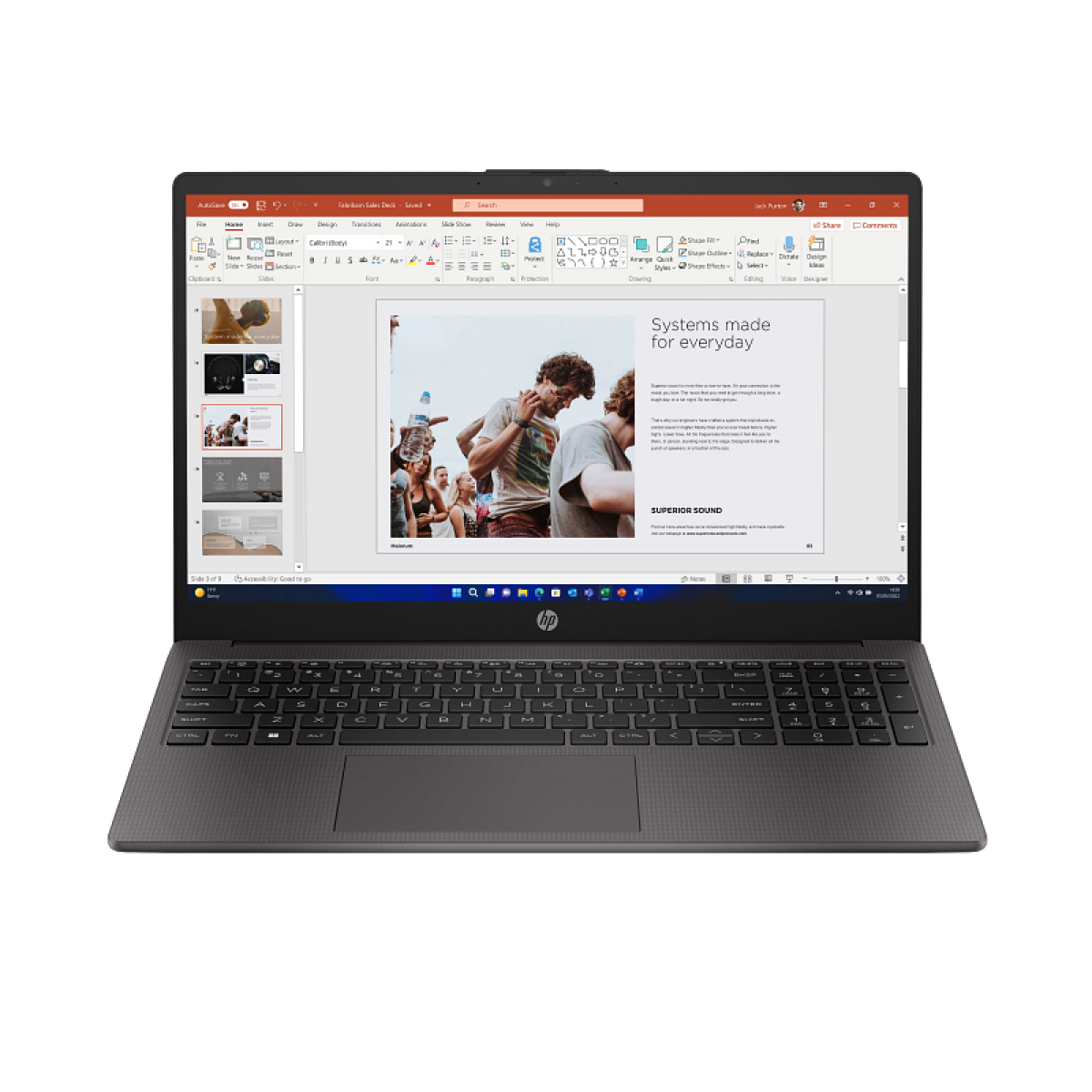 Laptop HP Essential 250 G10 Notebook Intel® Core™ i5-1334U 10 Cores, 16GB DDR4 (Customized), 512 GB SSD, 15.6" FHD anti-glare, 250 nits - Dark Ash Silver