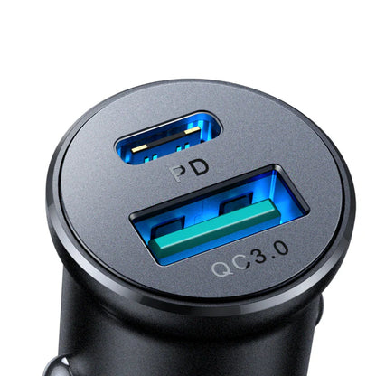 JOYROOM JR-CCN05 30W QC3.0+PD mini Metal Car Charger