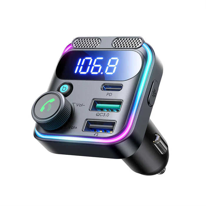 JOYROOM JR-CCB01 48W Dual-Mic Car Wireless FM Transmitter