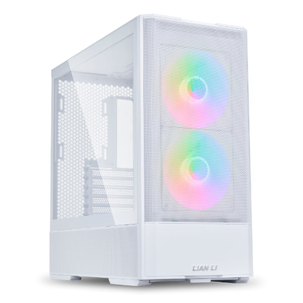 Lian Li LANCOOL 207 (207RW) MESH (White) ARGB ATX Mid Tower Tempered Glass Gaming Case W/ Type-C & (Front 2x140mm ARGB Fans + 2x120mm PWM Fan On PSU Shroud)