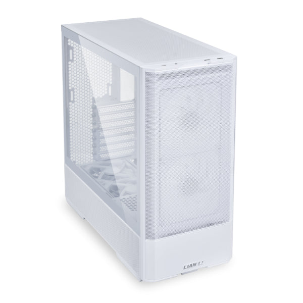 Lian Li LANCOOL 207 (207RW) MESH (White) ARGB ATX Mid Tower Tempered Glass Gaming Case W/ Type-C & (Front 2x140mm ARGB Fans + 2x120mm PWM Fan On PSU Shroud)
