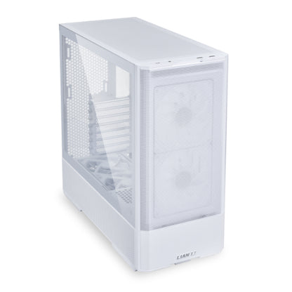 Lian Li LANCOOL 207 (207RW) MESH (White) ARGB ATX Mid Tower Tempered Glass Gaming Case W/ Type-C & (Front 2x140mm ARGB Fans + 2x120mm PWM Fan On PSU Shroud)