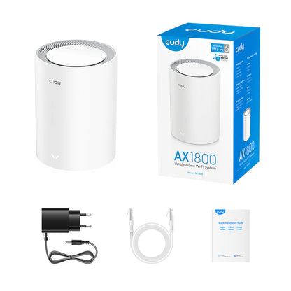 CUDY M1800 AX1800 Gigabit Mesh Wi-Fi 6 Whole Home WiFi System