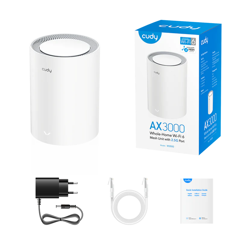 CUDY  M3000 AX3000 2.5G Mesh Wi-Fi 6 System