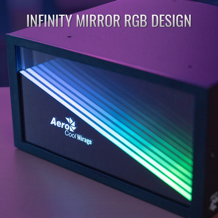 AeroCool Mirage Gold 750W (ARGB) 80 Plus Gold Fully Modular Up To 90%+ Efficiency, Stylish High-performance Power Supply w/ Infinity Mirror Design