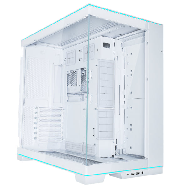 Lian Li O11 Dynamic EVO RGB Edition (White) Mid Tower 2 Sided Tempered Glass Gaming Case w/ Reversable Chassis Mode , Dual Chamber & Dual ARGB Strips, Up To 8 Drives Capacity & 420mm Radiator Support
