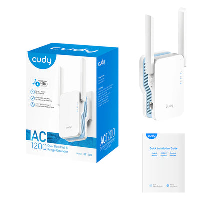 CUDY RE1200 AC1200 Mesh Wi-Fi Range Extender