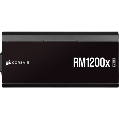 Corsair RM1200x Shift 1200W, ATX (ATX 3.0) Fully Modular Power Supply, 80+ Gold Certified w/ Side Mounted Modular Connections Panel & PCIe 5.0 12VHPWR Cable