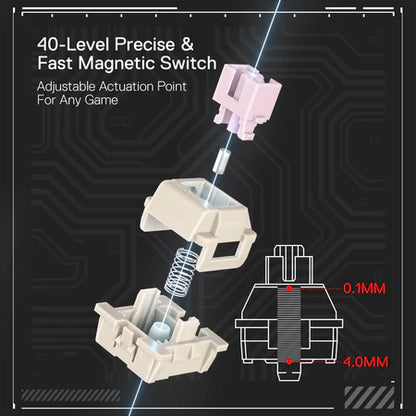 REDRAGON K617GGB FIZZ 60% Rapid Trigger Wired Magnetic Switch Gaming Keyboard