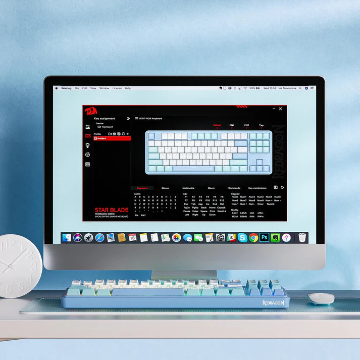 REDRAGON STAR BLADE K707 Gasket Wired Mechanical Keyboard