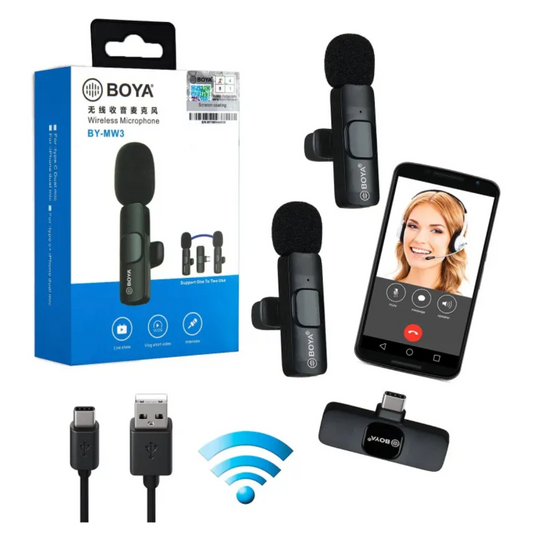 BOYA BY-MW3 Wireless Dual Microphone Type-C & Iphone